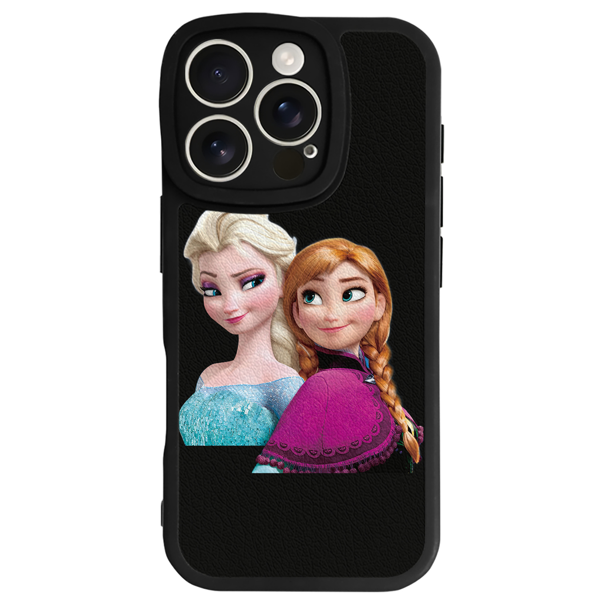 （画像用） アナと雪の女王 アンナ エルサ Frozen Anna Elsa 【iPhone 16シリーズ対応】シリコンスマホケース（レザー調） 材質：シリコン